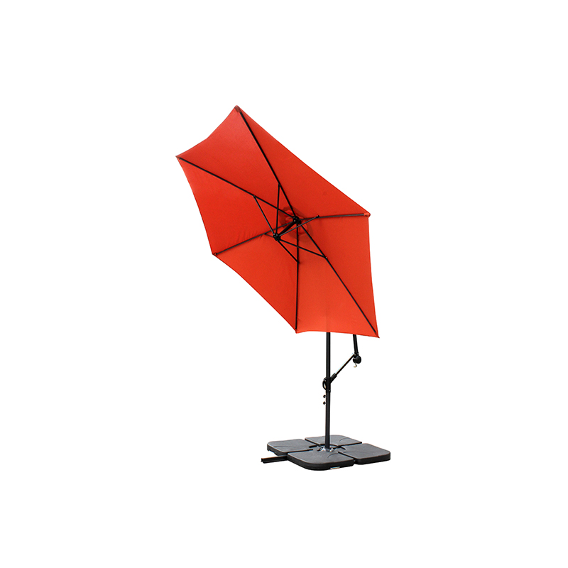 Umbrelă agățată Patio Sun nuanță Offset Piața în aer liber cu baza încrucișată