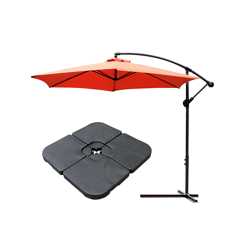 Umbrelă agățată Patio Sun nuanță Offset Piața în aer liber cu baza încrucișată